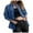 Blue, variant on YDFCWXW Women's Jean Jacket Distressed Denim Jacket Long Sleeve Button Down Jean Jacket For Women Dark Blue, XXL