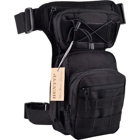 Sac De Jambe Tactique Nylon Rouge – Multi-poches, Respirant, Réglable – Pour Moto, Vélo, Rando, Voyage – Taille : 17 X 8 X 31 Cm, Tour De Taille ≤ 140 Cm