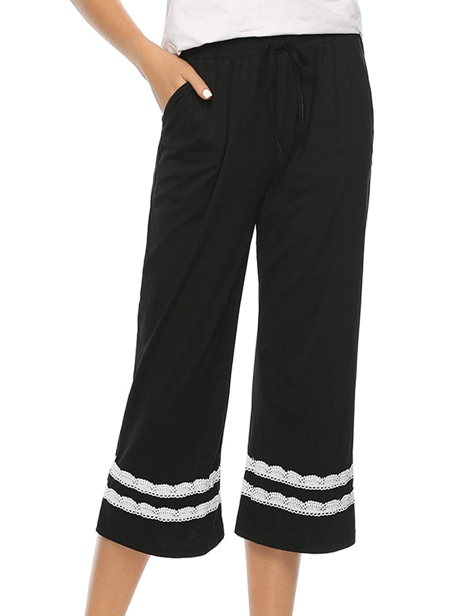 Womens Casual Pants Soft Lounge Home Pants Sleep Pajama Bottoms with