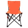 thumbnail image 1 of Silla plegable para acampar, tubo de Metal, soporte de carga de 330lb, bolsillo lateral, pies antideslizantes, taburete para acampar, para pescar, playa, al aire libre, naranja, 1 of 14
