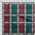 thumbnail image 3 of oneOone Organic Cotton Poplin Twill Fabric Madras Check Printed Craft Fabric BTY 42 Inch Wide, 3 of 4