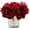 Maroon, variant on Burgundy Artificial Peony Flowers for Halloween Home Decoration, 5 Pcs Red Faux Peonies for Fall Decoration, Silk Flowers Bouquet (5, Maroon)