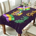 thumbnail image 4 of 60"x60" Mardi Gras Tablecloth, Waterproof Washable Polyester Square Table Cover, Durable Tablecloth for Kitchen Dining Table Party Decor, 4 of 7