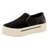 Donna Karan DKNY Women's Bess Platform Black Croc Fur Sneakers Shoes