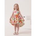 thumbnail image 6 of famuka Little Girl Summer Strap Dress Toddler Flowers Sundress Child Cotton Swing Dresses, 6 of 10