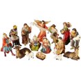 thumbnail image 1 of Faithful Treasure Juego completo de Belén navideño de 15 piezas con figuras pintadas a mano. Belén 4" Con Figuras Del Niño Jesús Ángel Sagrada Familia Reyes Magos Campesinos Y Animales, 1 of 5