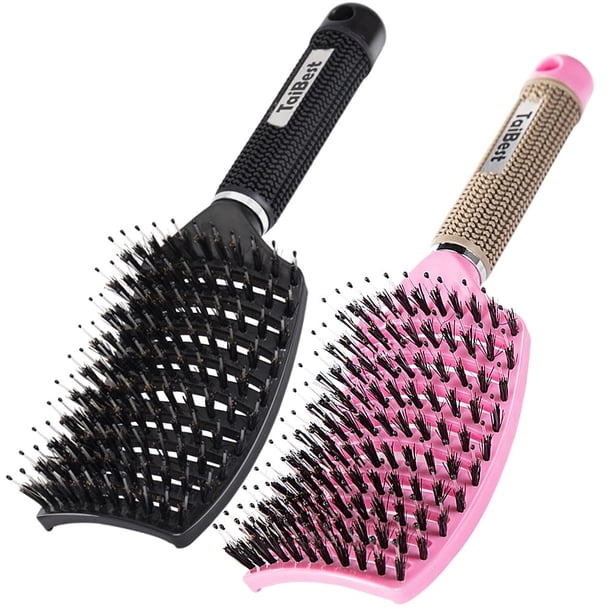 Set de cepillos para cabello TaiBest Boar Bristle Seco/Wet Detangler