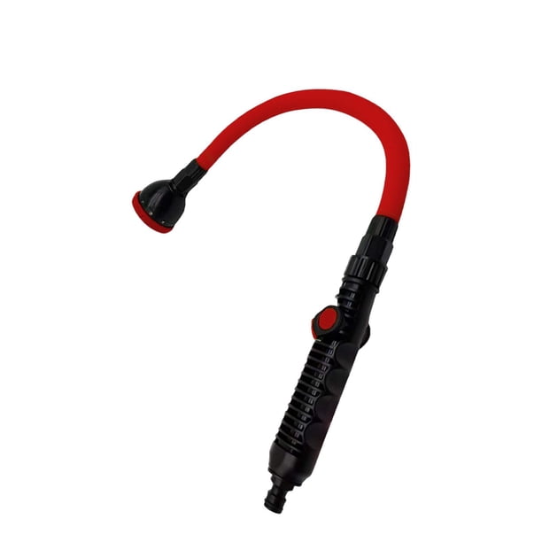 Varilla de riego con rosca europea, flexible, fácil de usar, resistente, para uso en coche, manguera de jardín. Rojo