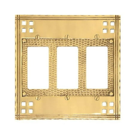 Double Gfci Solid Brass - Brass Accents M05-S5690-605 Triple GFCI - Polished Brass
