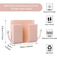 thumbnail image 2 of 3 Pcs Wall Mount Phone Holder, Phone Stand for Bed, Wall Mounted Shower Phone Holder Remote Control Holder with Hooks, Self-Adhesive Universal Media Organizer Storage Box, 2 of 12