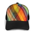 thumbnail image 3 of Xecao Abstract Watercolors Tartan print unisex vintage washed baseball cap, a soft and adjustable hat perfect for any casual style., 3 of 5