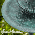 thumbnail image 4 of MoNiBloom 35" Outdoor Pedestal Water Fountain and Birdbath, Waterfall with Recirculating Pump for Garden Patio Backyard Décor, Green, 4 of 8