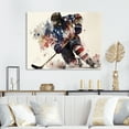 thumbnail image 2 of Designart Usa Hockey Player In Action III Canvas Wall Art, 2 of 5