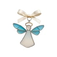 thumbnail image 2 of Miogawg Blue Bow Ribbon Metal Twisted Wires Pendant Sea Glass Pendant, 2 of 6