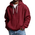 thumbnail image 3 of Men Waffle Knit Half Zip Hoodie Sevevn Long Sleeve Drawstring Hooded Sweatshirt With Front Kangaroo Pocket For Casual Daily Wear Outdoor Activities And Weekend Street Outfits, 3 of 6
