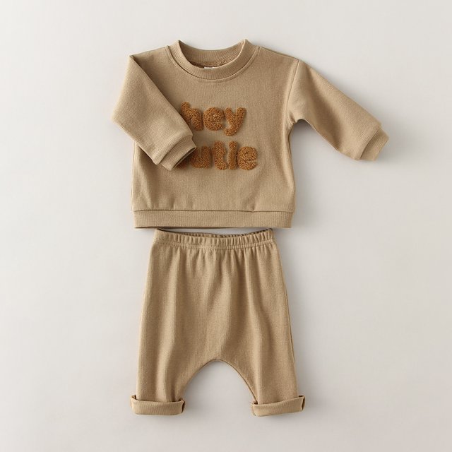 Conjunto de ropa de moda para bebé, Tops informales para bebé y niña, suéter + pantalón, 2 uds., ropa para bebé recién nacido Tan Jianjun unisex