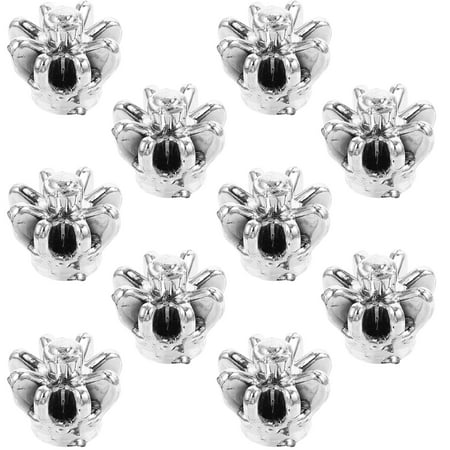 10 Pcs Gold Plated Silver Crown Plastic Earrings DIY Jewelry Accessories Jewlery Necklace Rhinestones Pvc