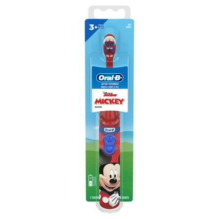Oral‑B Kid's Battery Toothbrush Featuring Marvel’s Spiderman, Soft Bristles, for Kids 3+