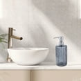 thumbnail image 2 of Unique Bargains 1 Pc Elegant Vertical Pattern Soap Pump Dispenser for Bathroom 16.9oz Gray Silver Tone, 2 of 6