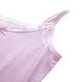thumbnail image 6 of LYMAYTER Girls Solid Color Lace Crew Neck Tank Tops Slim Sleeveless Camisole Soft Summer Undershirts 4-14Y, 6 of 7