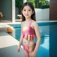 thumbnail image 6 of RUTAYY Summer Child Girls Gradient Fish Tail Printed 3PCS Swimwear Toddler Kids Swimsuit Bikini Beach Vacation Tropical Beachwear, 12-13 Years, 6 of 9