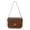 brown, variant on Leather Blend Cowhide Crossbody Bag, Women's Retro Lock Saddle Shoulder Purse