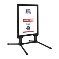 Slide-in SwingPro Weather and Wind Resistant Outdoor Pavement Sidewalk Sign for 24x36 Posters Black Aluminum Easy Loading Slide-in Frame with 2 Legged Black Steel Base