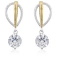 thumbnail image 1 of Precoius Stars Silver and Goldtone Cubic Zirconia Dangling Drop Earrings, 1 of 1