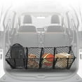 thumbnail image 4 of Searching Roads Truck Bed Cargo Net forTesla Cybertruck 2024, Cargo Mesh Net for Pickup Truck Bed Compatible withTesla Cybertruck 2024, Truck Bed Organizer Storage, Three Pocket with 4 Hooks, 4 of 7