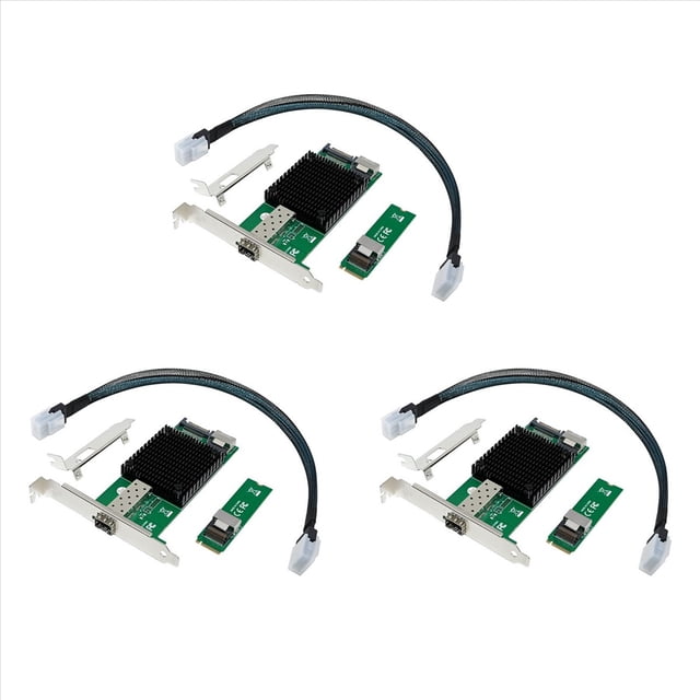3X M.2 10G Server Network Card M.2 M X520-DA1 10G SFP+ Fiber Optic Industrial Computer Server Network Card JL82599EN