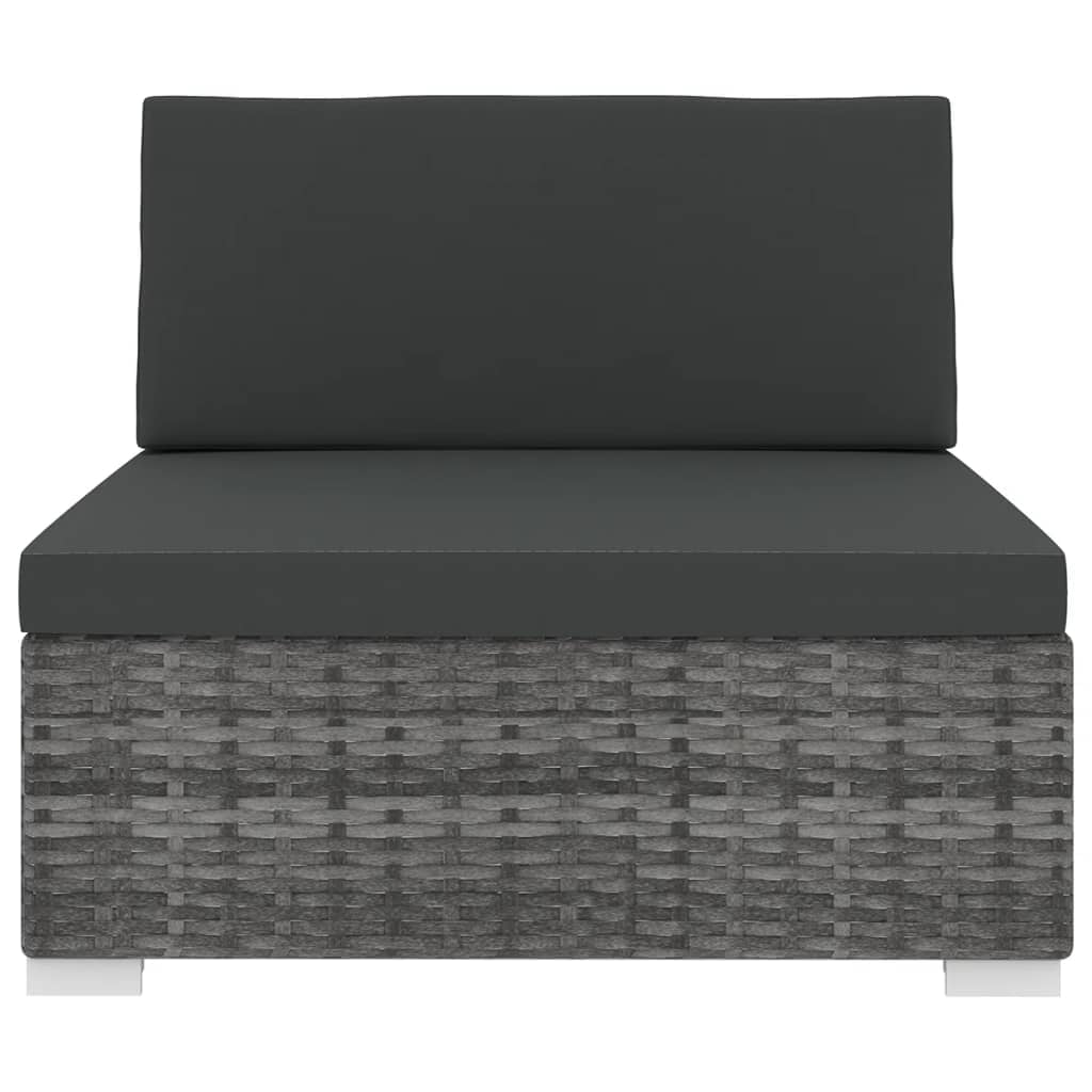 Kepooman Outdoor Patio Rattan Conversation Chair with Cushion, Grey Kepooman Outdoor Patio Rattan Conversation Chair with Cushion, Grey