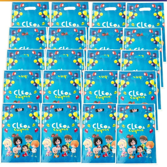 Cleo and Cuquin Goodie Bag Candy Treat Birthday Gift Bags Party Favors Handles Snack Supplies