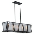thumbnail image 3 of Oslo 5L Black Urban Loft Linear Chandelier Island Pendant Light Fixture, 3 of 6