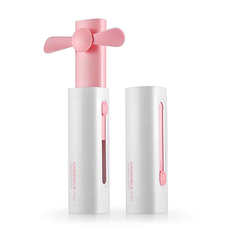 Portable Fan Mini USB Rechargeable Fan with 2200mAh Battery Operated and Flash Light,for Traveling,Fishing,Camping,Hiking,Backpacking,BBQ,Baby Stroller,Picnic,Biking,Boating Pink