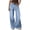 Sky Blue, variant on Qiopertar Women's Casual Loose Wide Leg Straight Leg Cropped Jeans Fashion Solid Color Pants Lounge Travel Relaxed Comfy Stretchy with Pockets, Sky Blue XXL