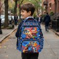 thumbnail image 4 of Garronmavis Football Boy Boys Backpack Large Capacity School Bag Smooth Zippers Book Bag 17 inch for 10-12T Elementary School Students Back to School Gift, 4 of 6