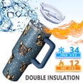 thumbnail image 5 of OBREWU French Bulldogs Blue Tumbler with Handle and Lid,French Bulldogs Blue 40oz Double Wall Vacuum Insulated Tumbler,Cups Gift for Women and Men, 5 of 7