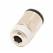 1/2" Outside Diam, 1/4 BSPT, Nickel Plated Brass Push-to-Connect Tube Male Connector
