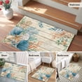 thumbnail image 5 of Beige Beach Coastal Entryway Rug 2'x3'&nbsp; Non Slip Front Door Mats, Summer Nautical Coral Shell Botanical Vintage Entrance Rugs Indoor Outdoor Carpet, Floor Mats Small Area Rug for Bedroom Kitchen, 5 of 8