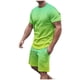 thumbnail image 1 of Mens Pantalones Casuales Cuello Redondo Impresión de Manga Corta Blusa Y Pantalones Cortos Traje, Pantalones de Traje para Hombres, 1 of 5
