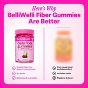 BelliWelli Daily Fiber Gummy Supplement with Probiotics, and Collagen - Cherry Limeade 64 Count