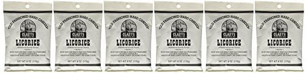 Licorice - Old Fashioned Hard Candy - Artificially And Naturally Flavored - Fat-Free - 6 Ounce - 6-Pack