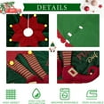 thumbnail image 5 of Nkmbld Christmas Scalloped Tree Skirt Christmas Tree Collar Red and Green Tree Collar Ornaments, Vintage Style Christmas Tree Base Cover, Green, 5 of 7