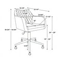thumbnail image 2 of Linon Lyla Upholstered Quilted Office Chair in Pink, 2 of 18