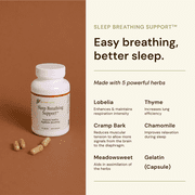 Nature’s Rite Sleep Breathing Support, Herbal Nighttime Breathing and Restful Sleep Supplement, 30 Capsules