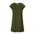 thumbnail image 5 of Horkkom T Shirt Dress Women Mini Short Sleeve Solid Color Summer Dresses Beach Vacation Sundresses, S-2XL, 5 of 5