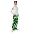 thumbnail image 4 of FORMRS Kids Pajama Pants with Pockets Size 9-10Y Boys Lounge Sleep Bottoms, Green Camouflage Pattern, 4 of 8