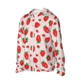 thumbnail image 2 of Daiia Strawberries UPF 50+ Sun Protection Hoodie Jacket Lightweight Long Sleeve Sun Shirt for Women Men with Pocket Hiking Outdoor-X-Large, 2 of 9