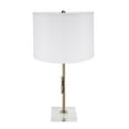thumbnail image 4 of A&B Home Table Lamp with Agate Slice and Drum Shade - 14"Dia. x 25"H - White/Gold, 4 of 6