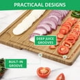 thumbnail image 6 of ATENOW 24 x 18 inch Extra Large Bamboo Cutting Boards for Kitchen, Carving Board for Meat, Turkey, Vegetables, BBQ, Cheese, Chopping Butcher Block with Juice Groove, 6 of 7